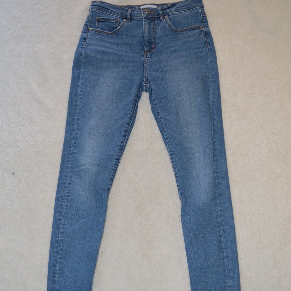 LOFT JEANS HIGH WAIST SKINNY 26/2 RAW HEM